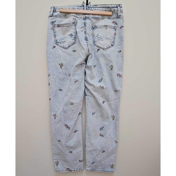 Free People x Driftwood Embroidered Mom Jeans Size 30 - Picture 5 of 6